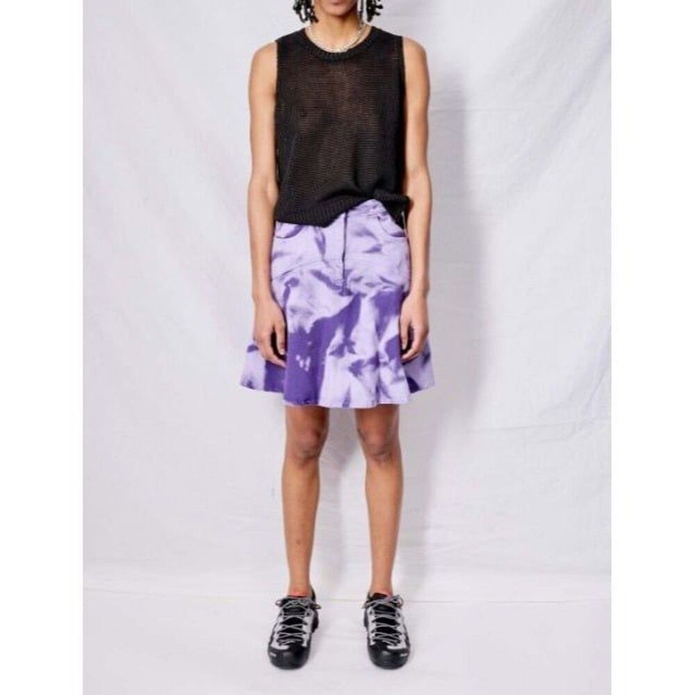 Assembly Purple Tie-Dye Cotton Skirt With Pockets Assembly New York Size Medium